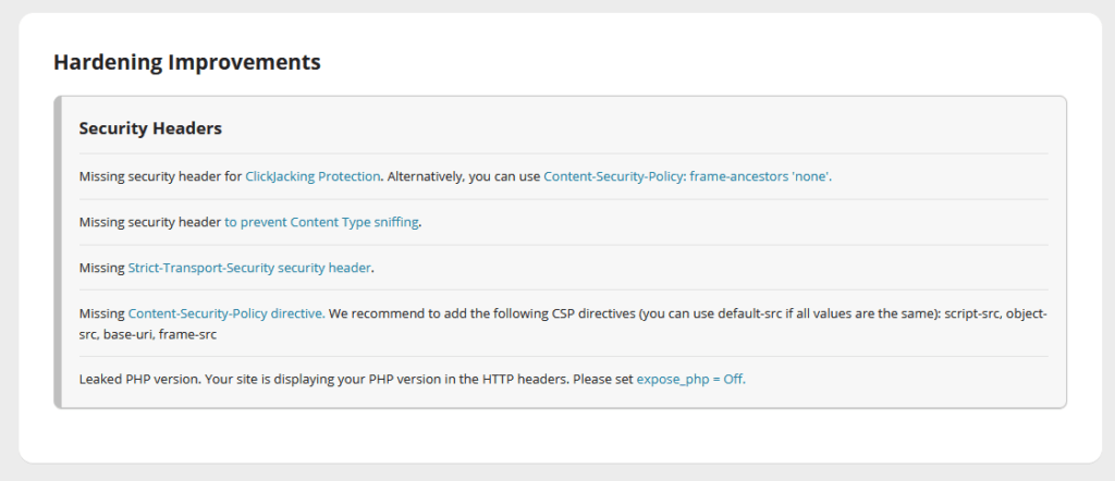 security headers htaccess